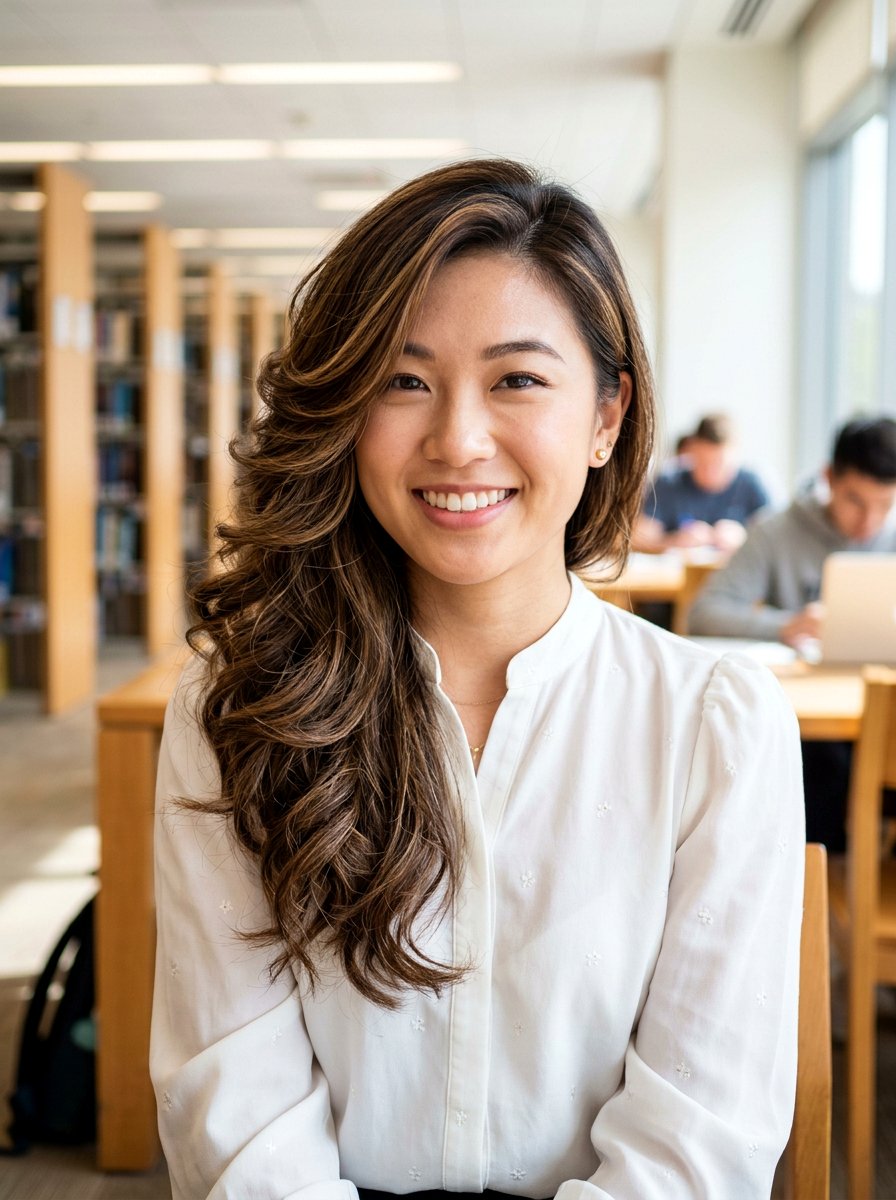 Butterfly Layers Side Part - 20 college girls butterfly layers haircut - 20 college girls butterfly layers haircut