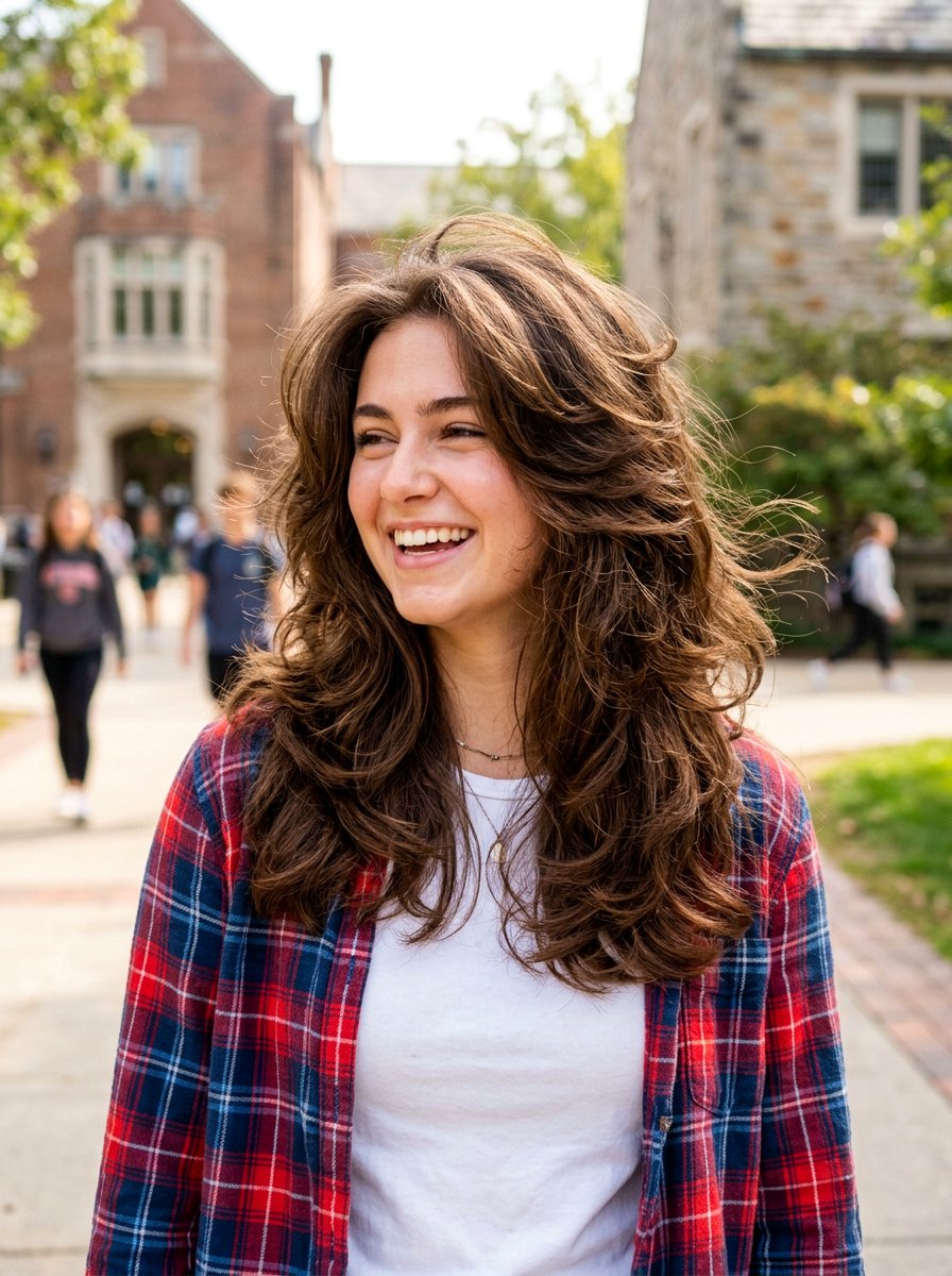 Butterfly Layers Thick Hair - 20 college girls butterfly layers haircut - 20 college girls butterfly layers haircut