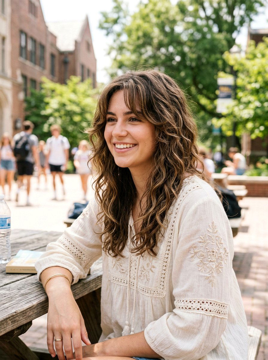 Butterfly Layers Wavy Hair - 20 college girls butterfly layers haircut - 20 college girls butterfly layers haircut