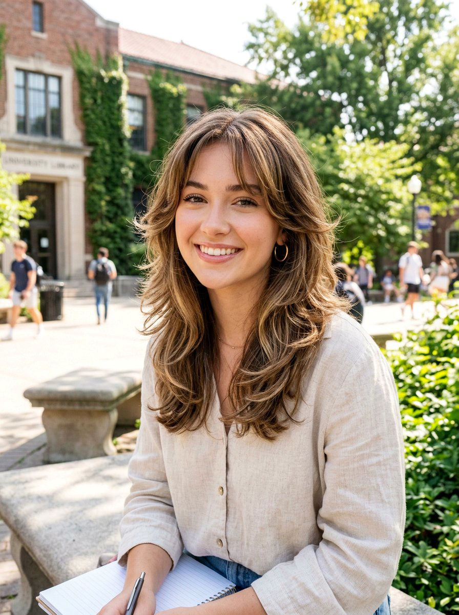 Butterfly Layers With Face Framing - 20 college girls butterfly layers haircut - 20 college girls butterfly layers haircut