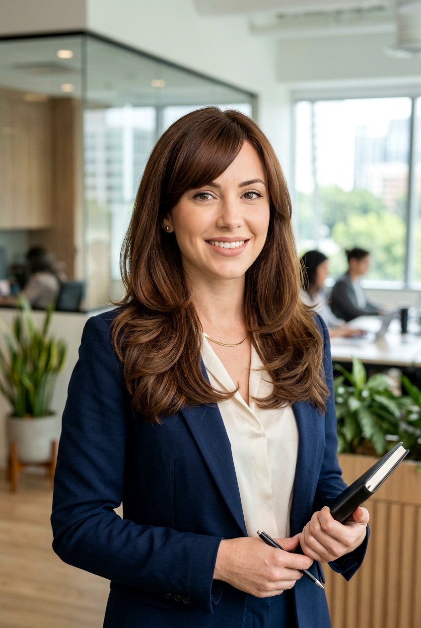 Butterfly Layers With Side Bangs For Office Wear - 20 butterfly layers with side bangs - 20 butterfly layers with side bangs