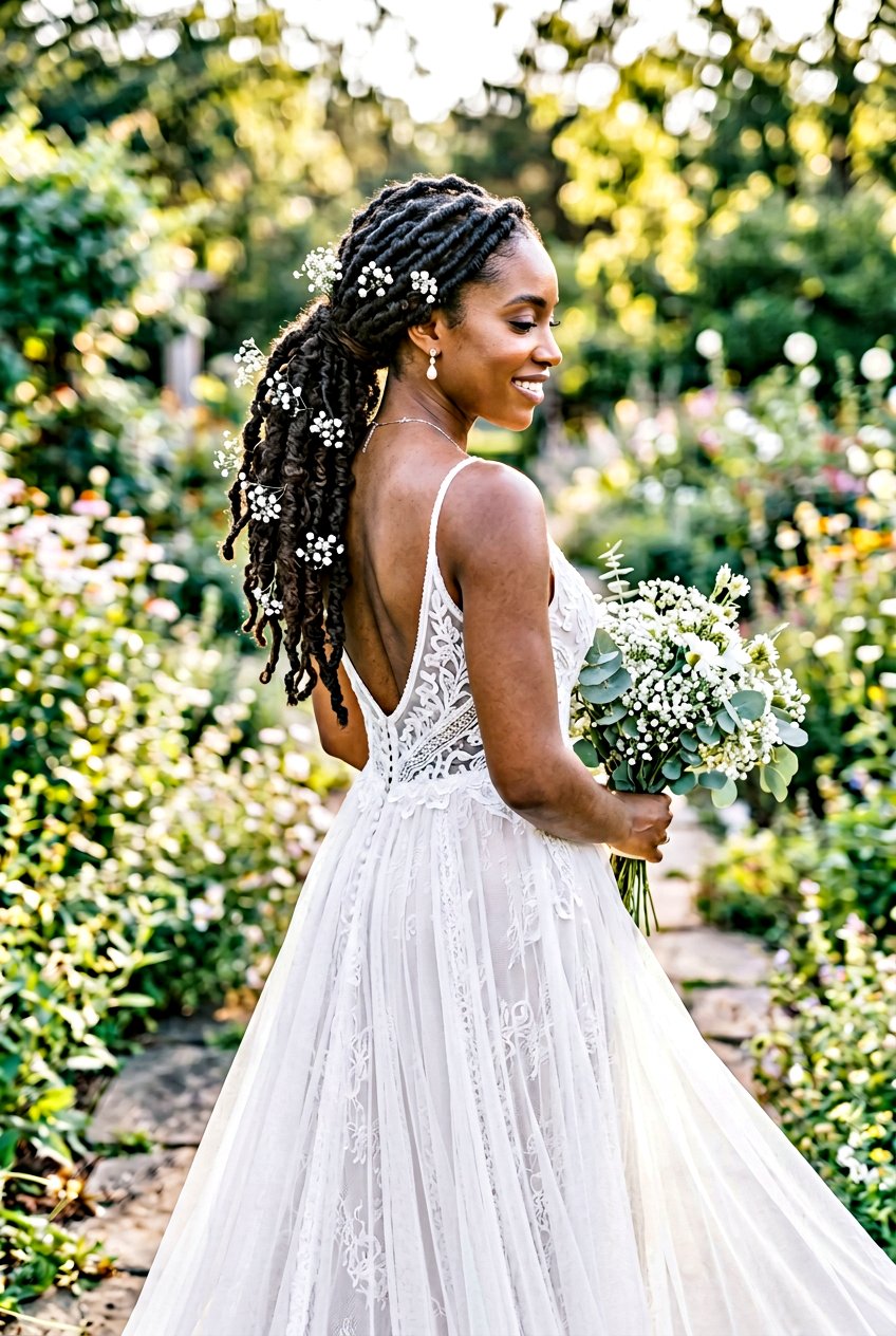 Butterfly Loc Bridal Ponytail - 20 bridal loc ponytail hairstyle - 20 bridal loc ponytail hairstyle