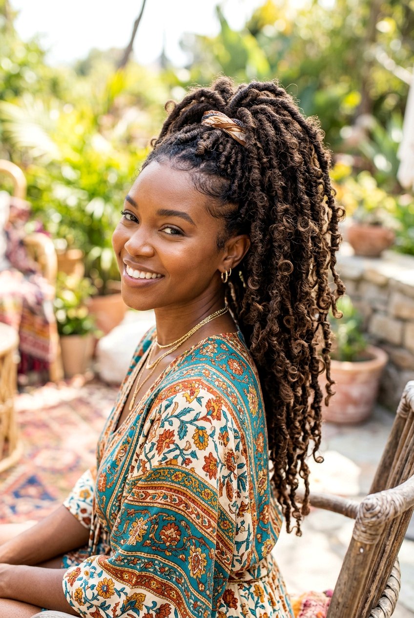 Butterfly Loc Ponytail - 20 loc ponytail hairstyle - 20 loc ponytail hairstyle