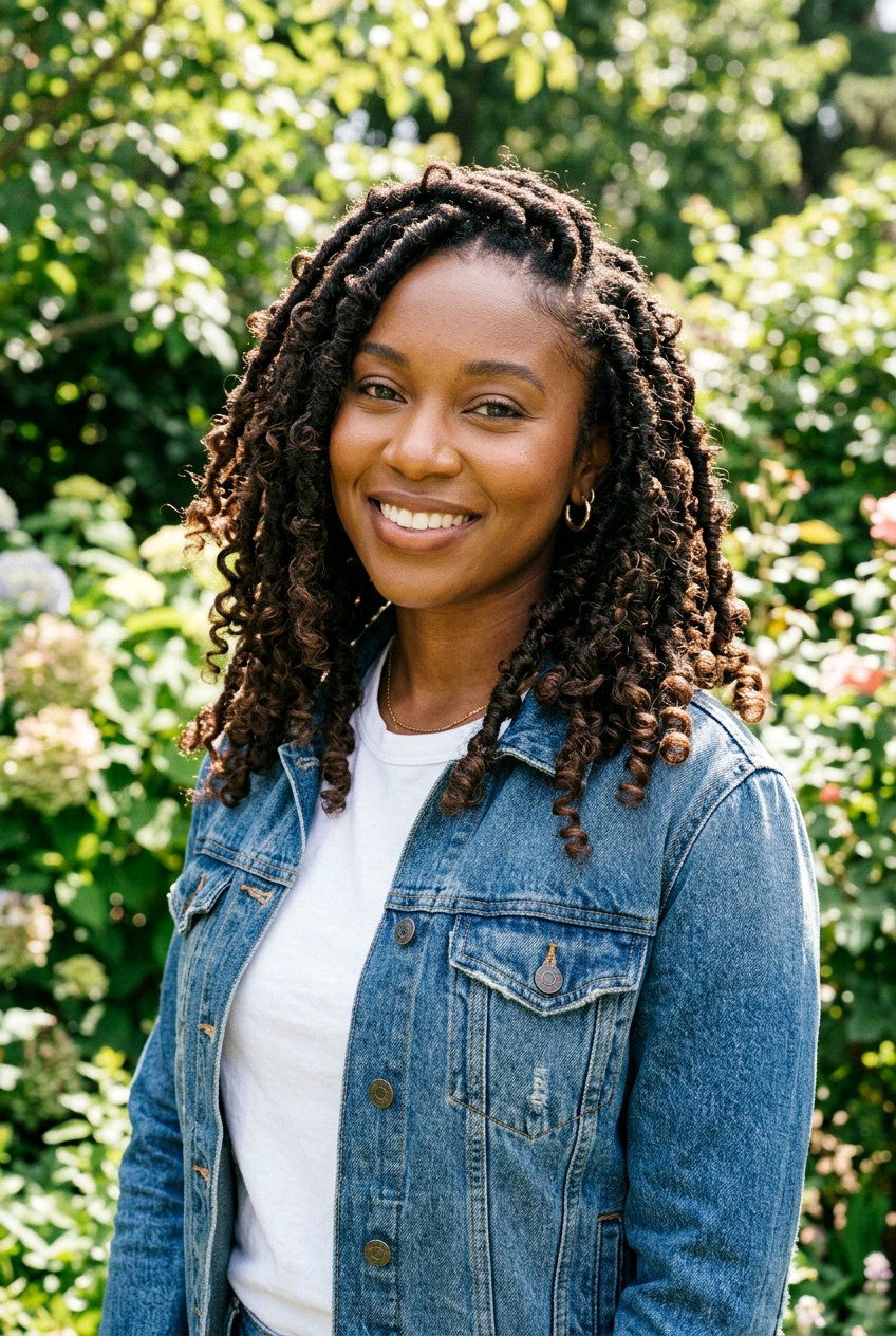 Butterfly Locs - 20 loc styles with curls - 20 loc styles with curls