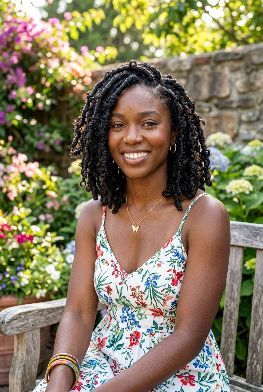 Butterfly Locs Bob Braids - 20 box braids bob hairstyle - 20 box braids bob hairstyle