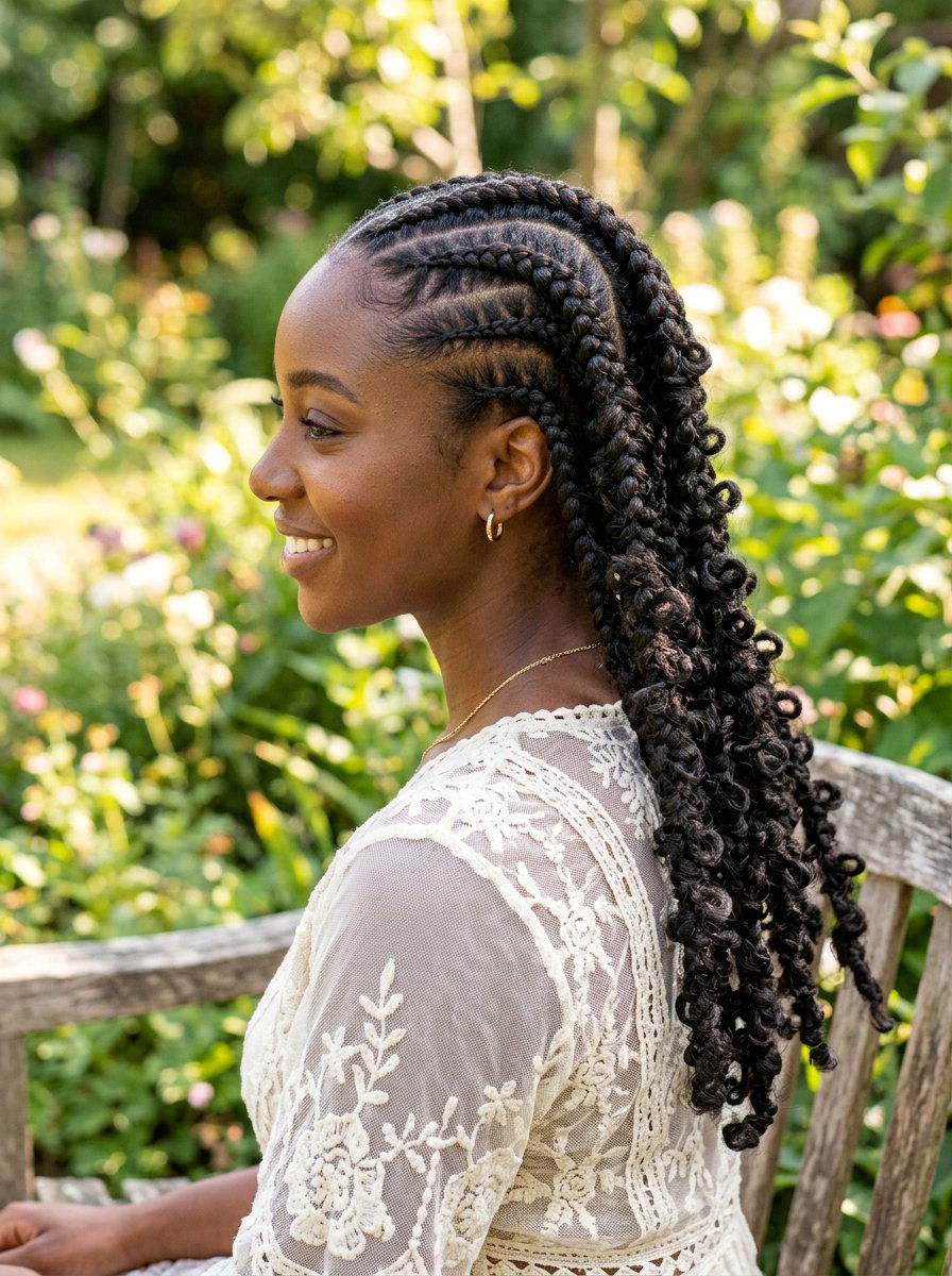 Butterfly Scalp Braids - 20 scalp braid hairstyles for black women - 20 scalp braid hairstyles for black women