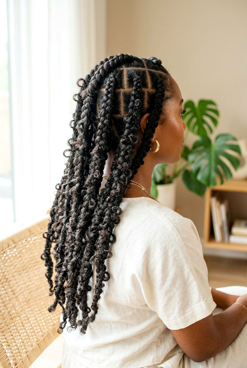 Butterfly Stitch Braids - 20 stitch braids hairstyles - 20 stitch braids hairstyles