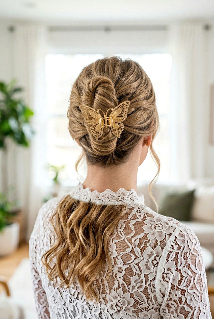 Butterfly claw clip french twist - 20 claw clip french twist hairstyle - 20 claw clip french twist hairstyle