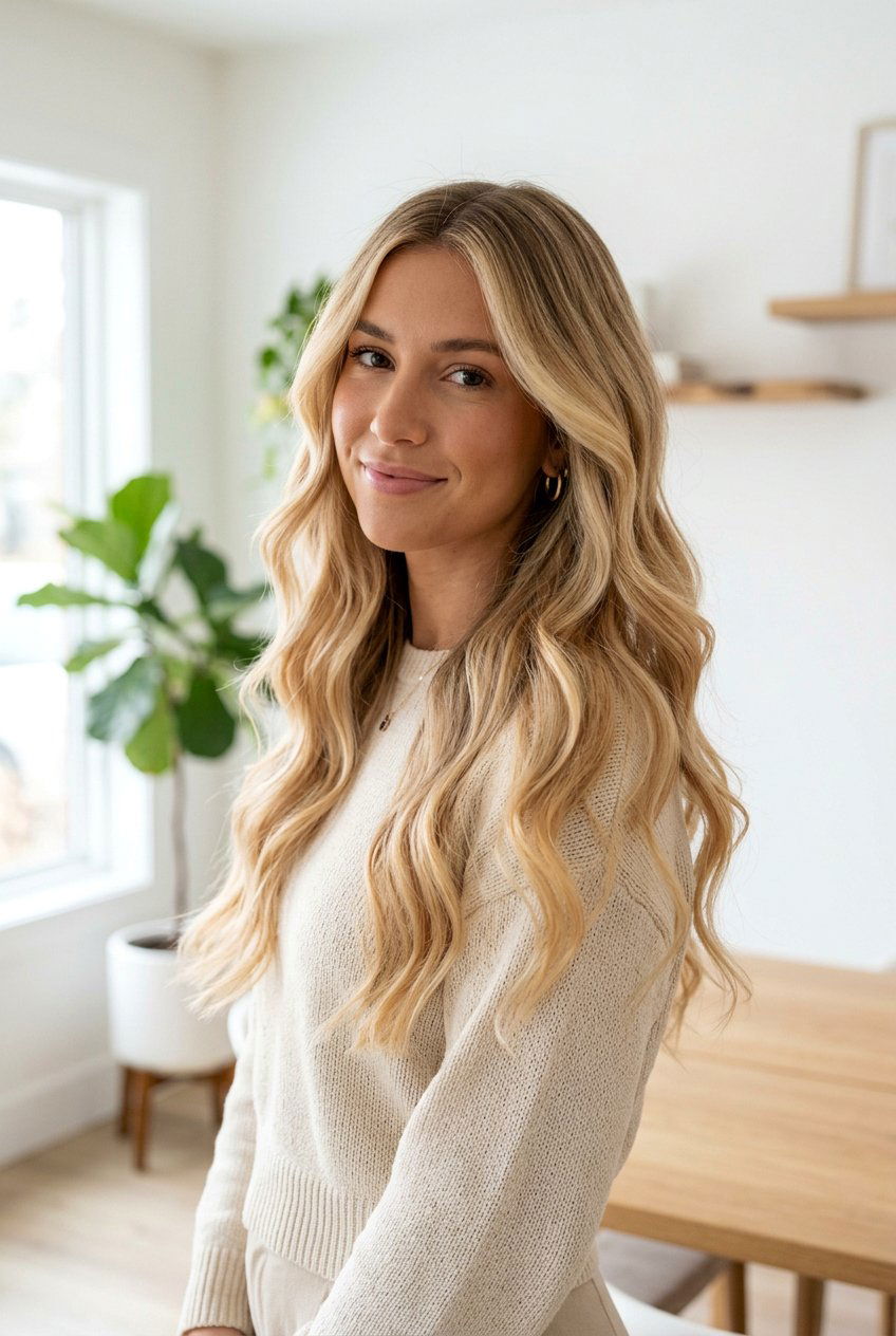 Buttery Blonde Balayage - 20 rich girl blonde hair - 20 rich girl blonde hair