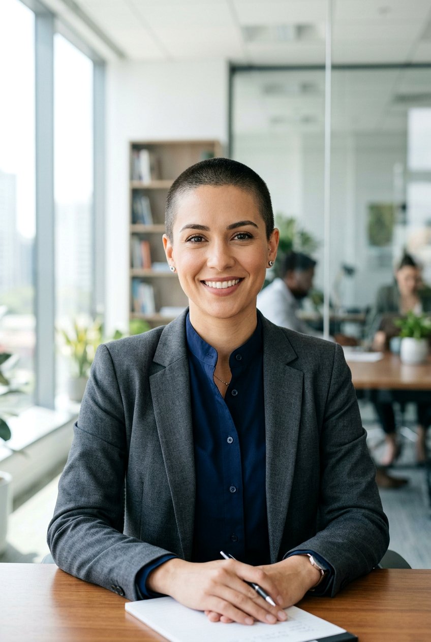 Buzz Cut - 20 low maintenance haircut for professional women - 20 low maintenance haircut for professional women