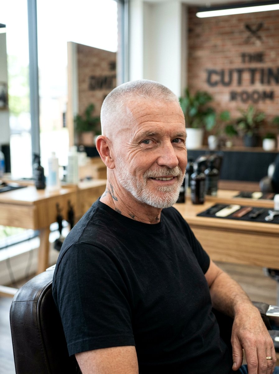 Buzz Cut - 20 older men hairstyles with gray hair - 20 older men hairstyles with gray hair