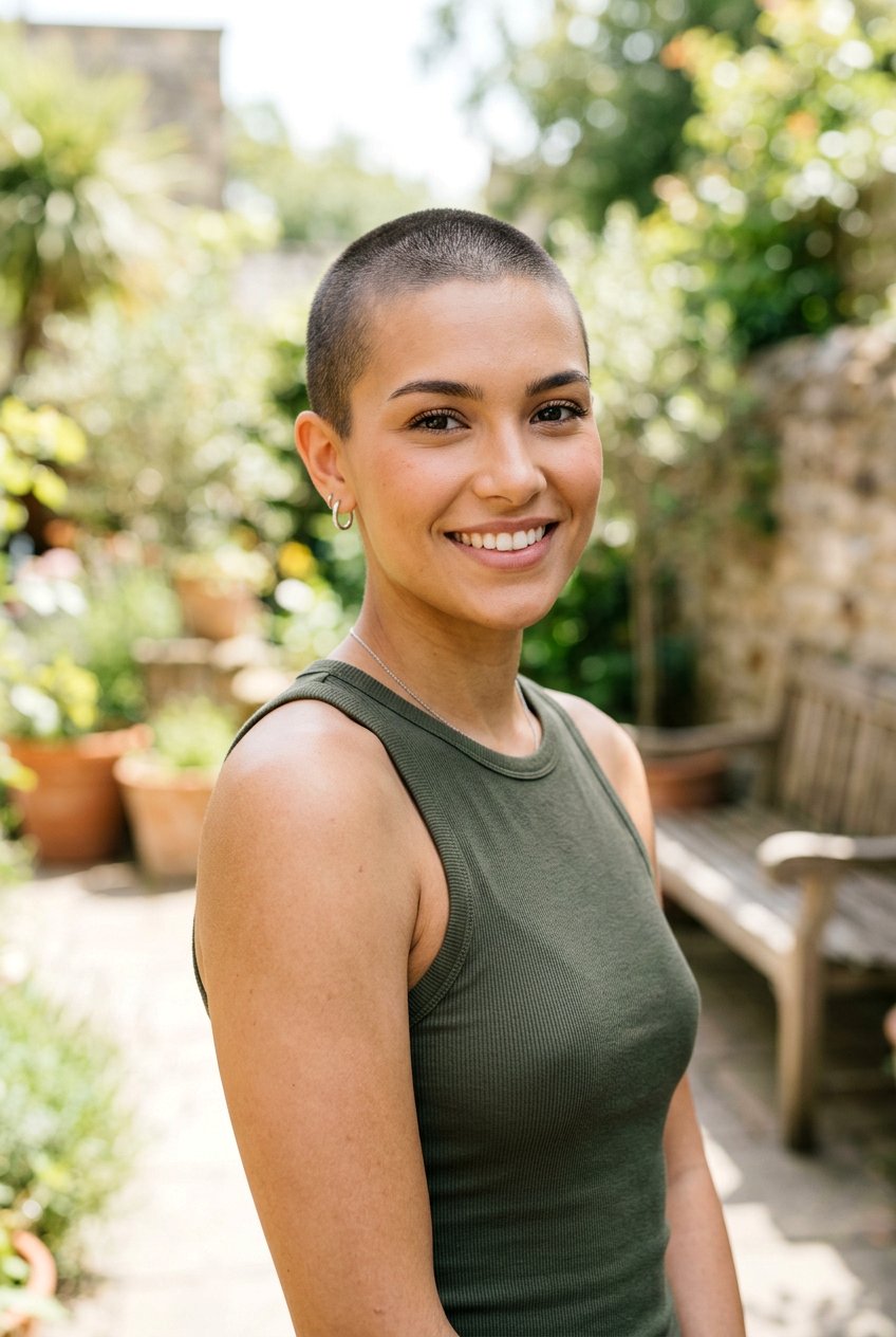 Buzz Cut For Effortless Summer - 20 summer hairstyles for short hair - 20 summer hairstyles for short hair