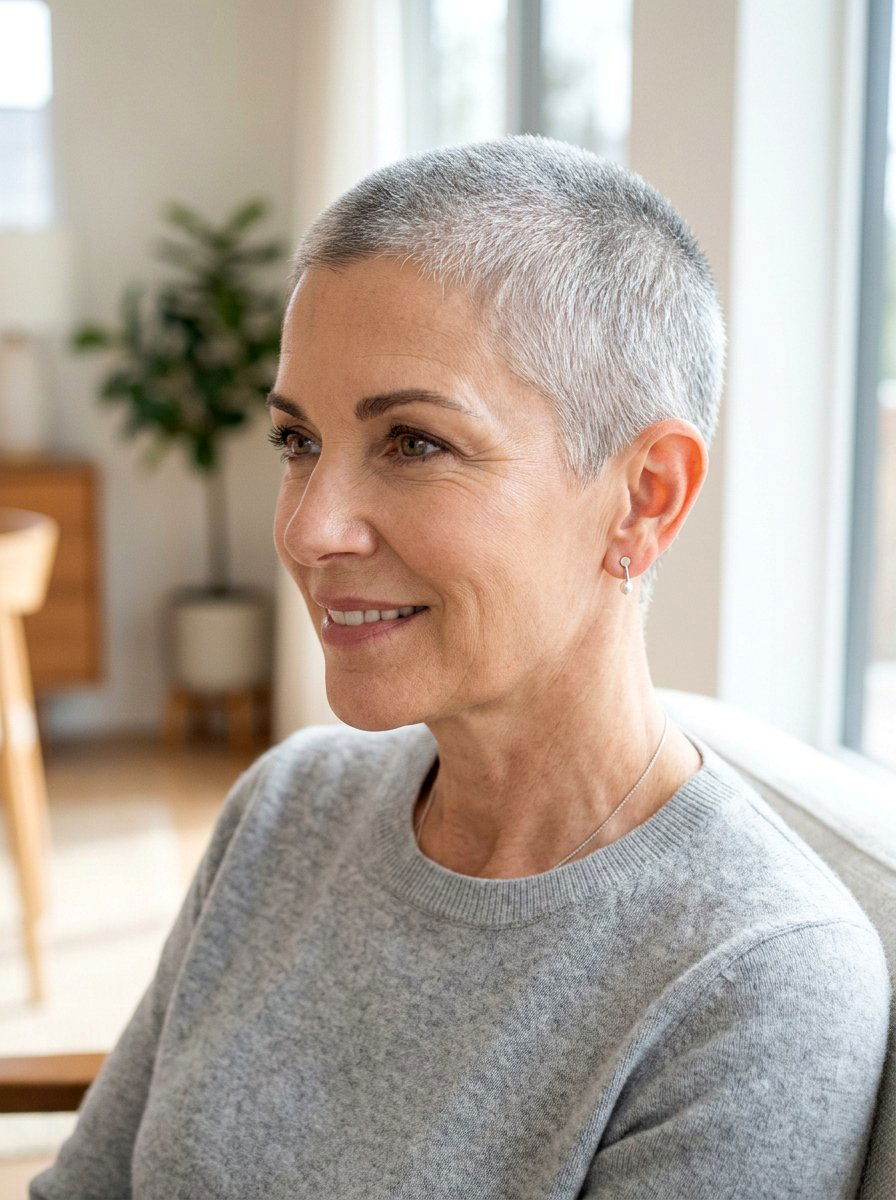 Buzz Cut For Women Gray Hair - 20 elegant haircut for naturally gray hair - 20 elegant haircut for naturally gray hair