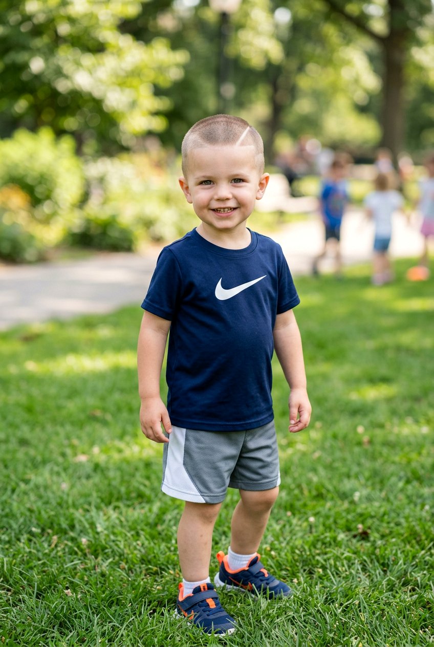 Buzz Cut With Hard Part - 20 first haircut styles for toddler boys - 20 first haircut styles for toddler boys