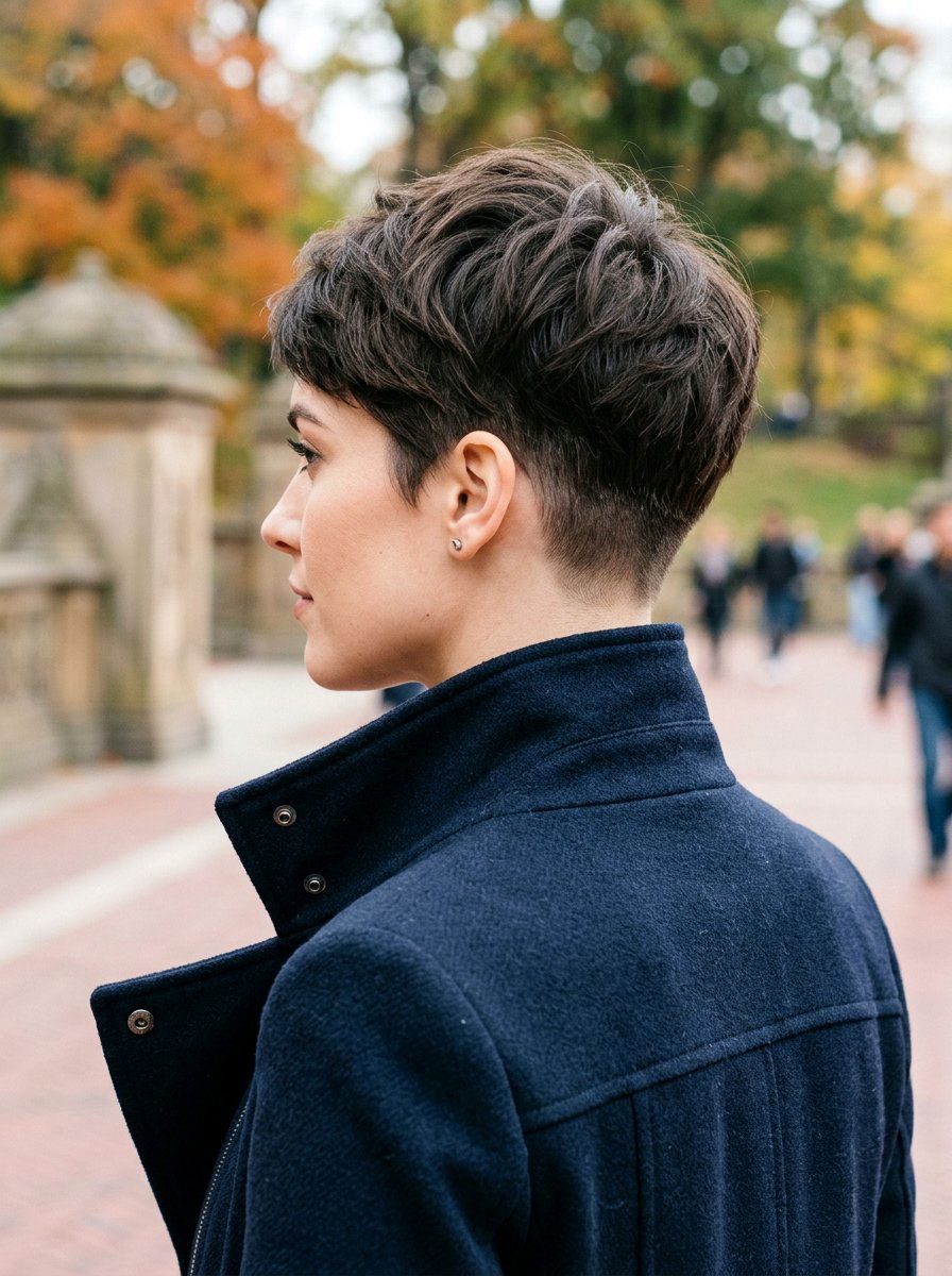 Buzzed Nape Pixie Cut - 20 winter pixie haircut ideas - 20 winter pixie haircut ideas
