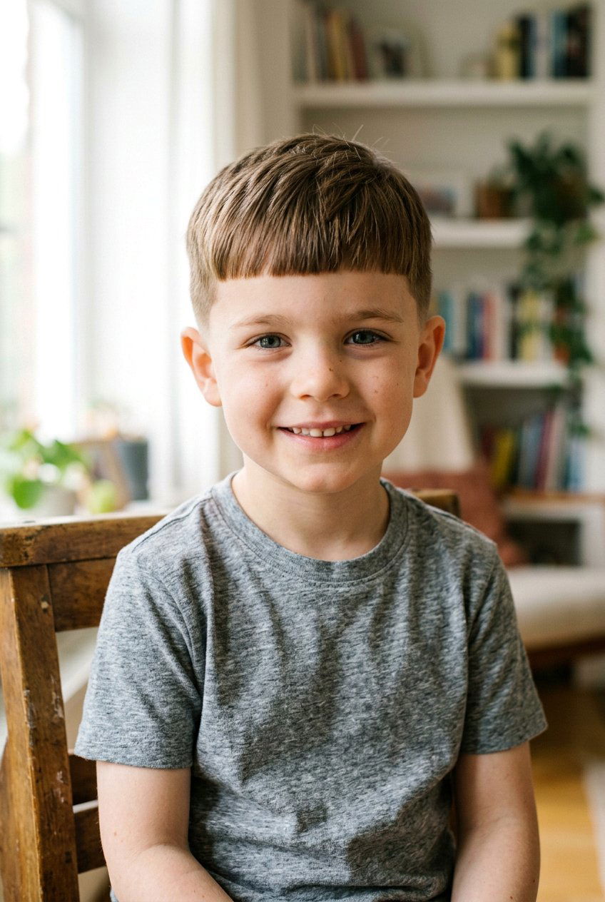 Caesar Cut - 20 little boy haircuts - 20 little boy haircuts
