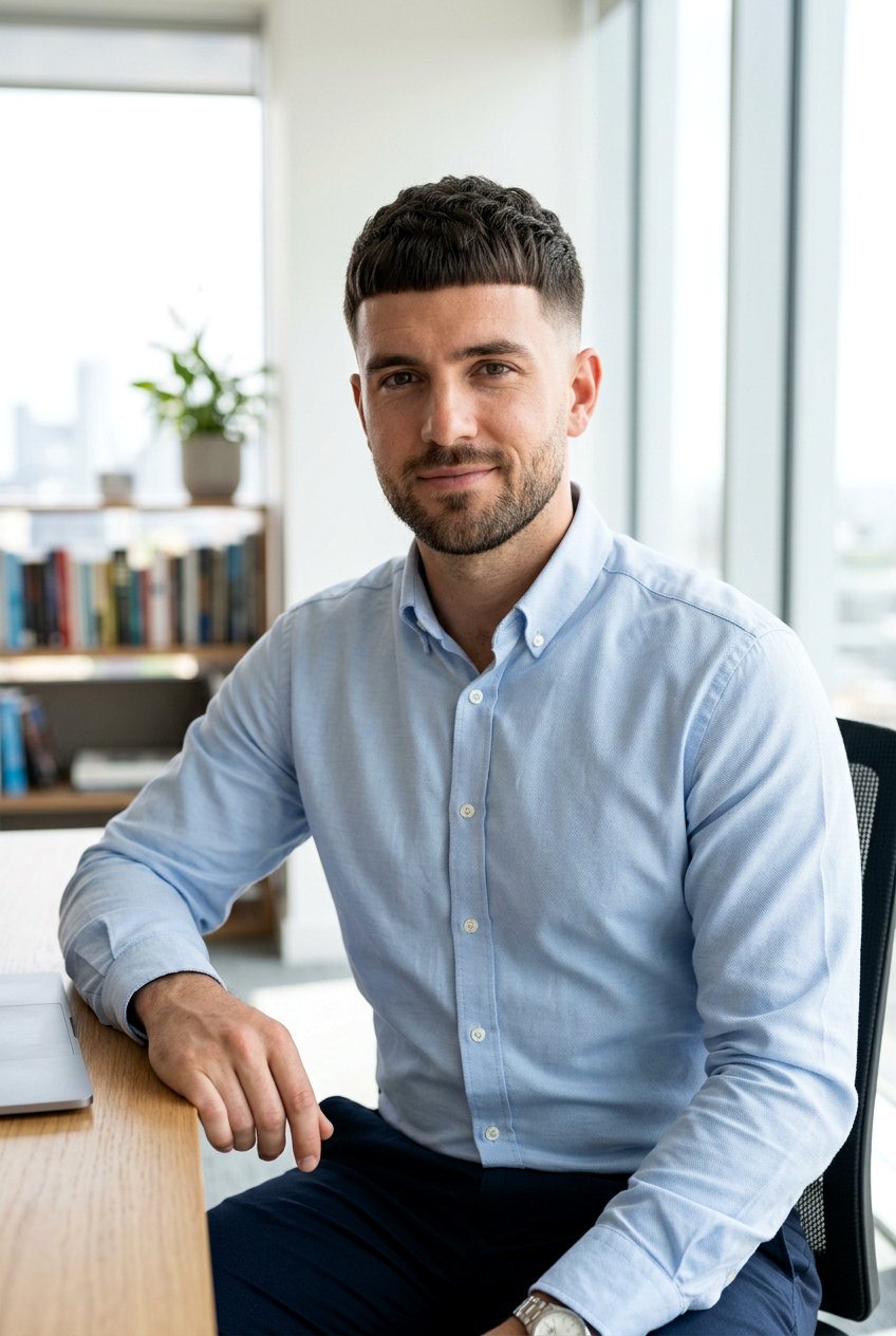 Caesar Cut - 20 mens haircut for oval face - 20 men’s haircut for oval face