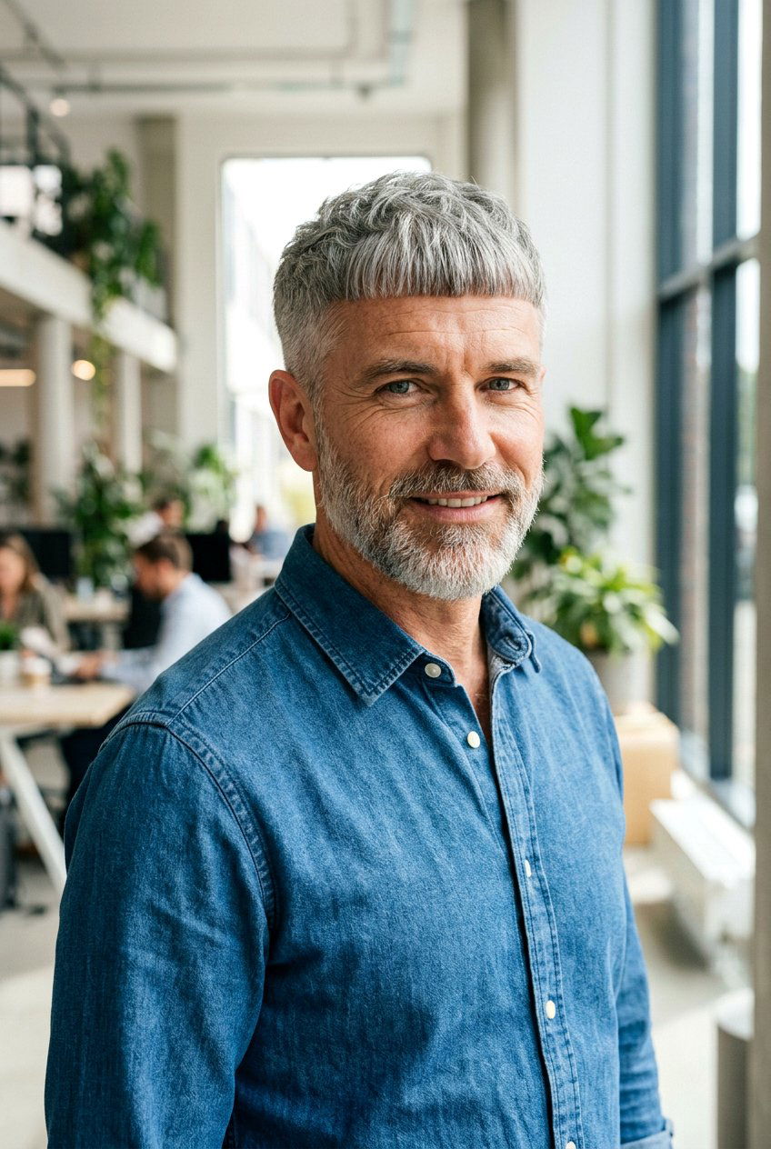 20 Best Men Gray Hairstyle for Older Professionals Looks