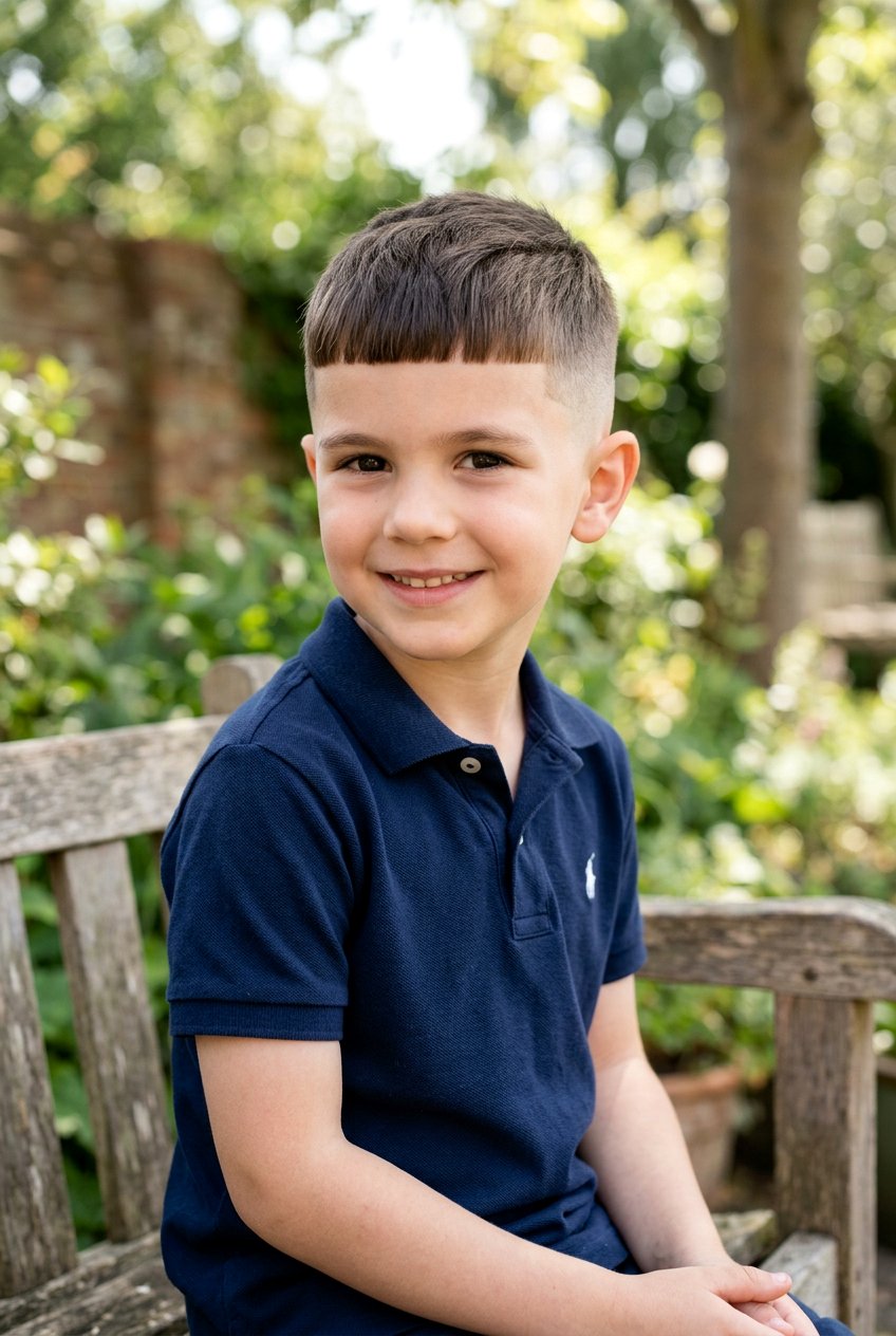 Caesar Cut With Skin Fade - 20 young boys haircut for round face - 20 young boys haircut for round face