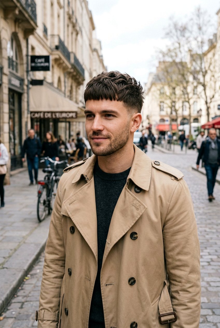 Caesar Haircut - 20 men haircut for round full face - 20 men haircut for round full face