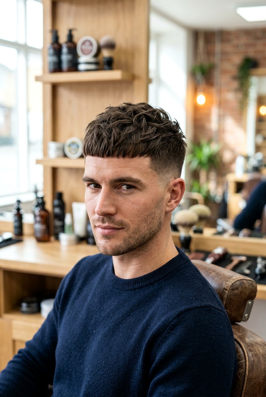 Caesar cut with texture - 20 hairstyles for men with thick hair - 20 hairstyles for men with thick hair