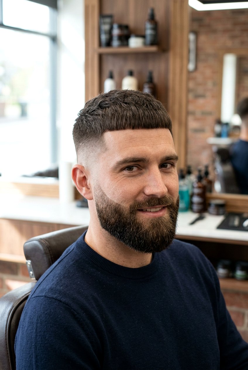 Caesar haircut with beard - 20 caesar haircut - 20 caesar haircut