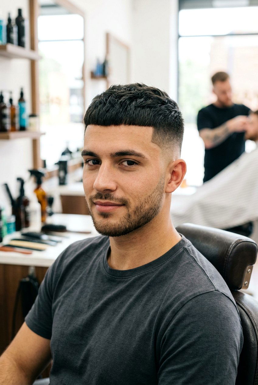 Caesar haircut with fade - 20 caesar haircut - 20 caesar haircut