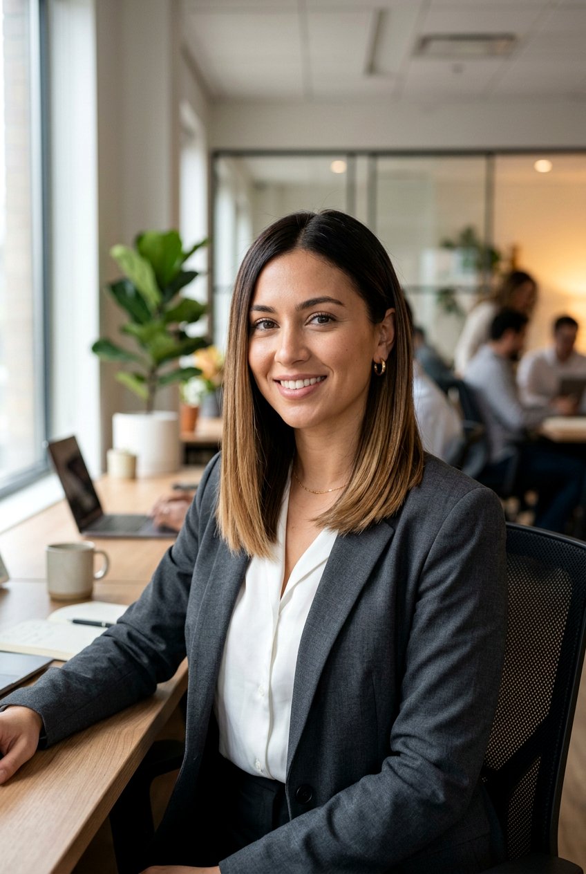 Cappuccino Balayage Straight Lob - 20 brunette lob balayage ideas - 20 brunette lob balayage ideas