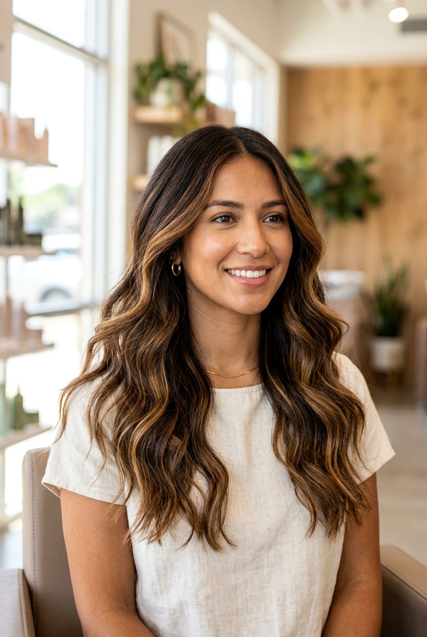 Caramel Balayage Brunette - 20 sun kissed brunette hair - 20 sun kissed brunette hair