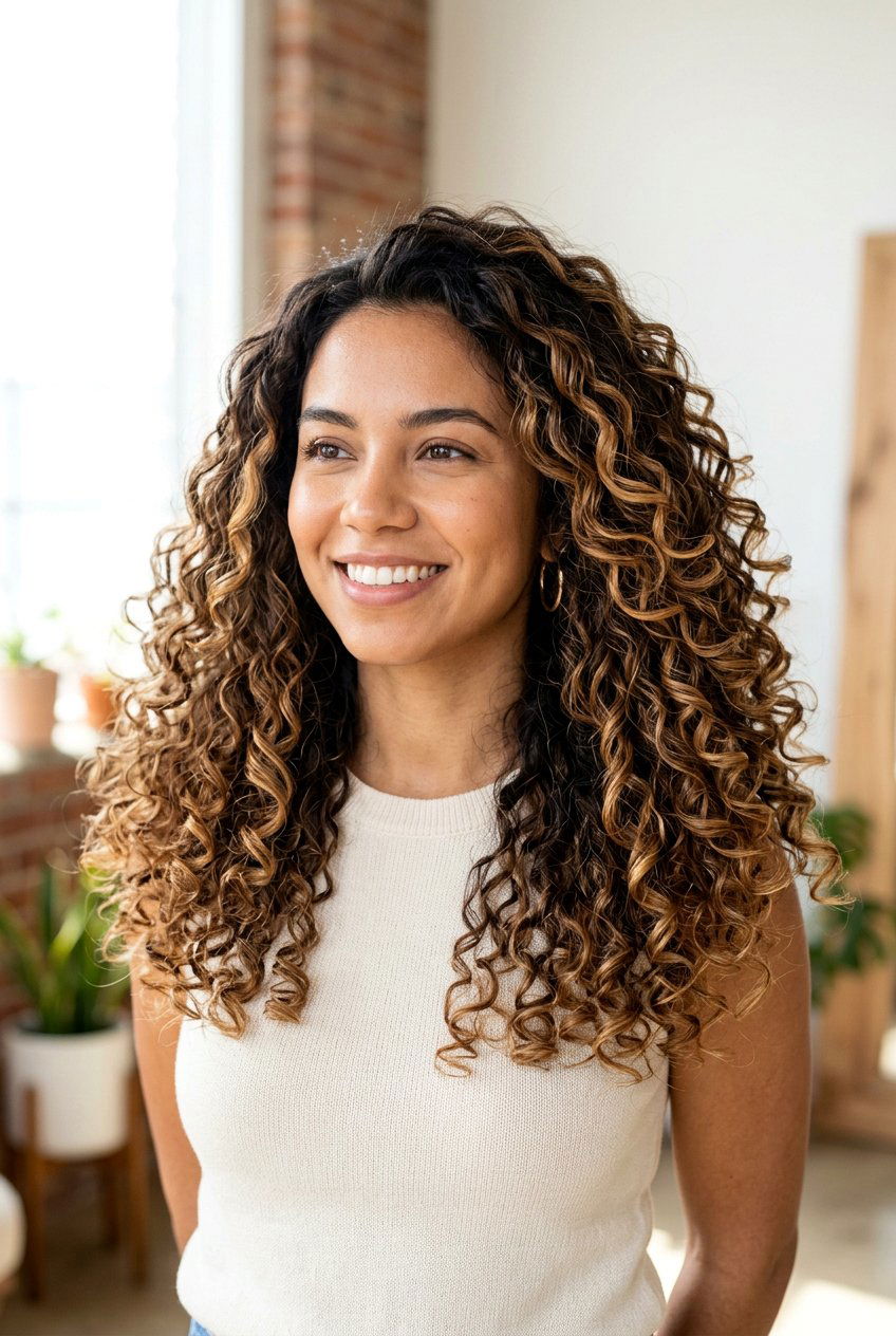 Caramel Balayage Curly Hair - 20 balayage for curly hair - 20 balayage for curly hair