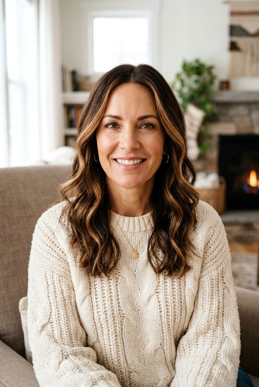 20 Stunning Face Framing Highlights for Mature Brunettes