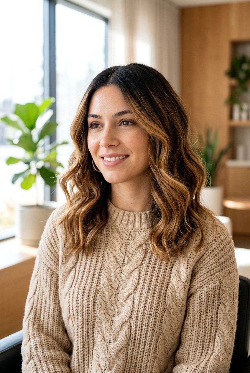 Caramel Balayage Lob - 20 brunette lob balayage ideas - 20 brunette lob balayage ideas