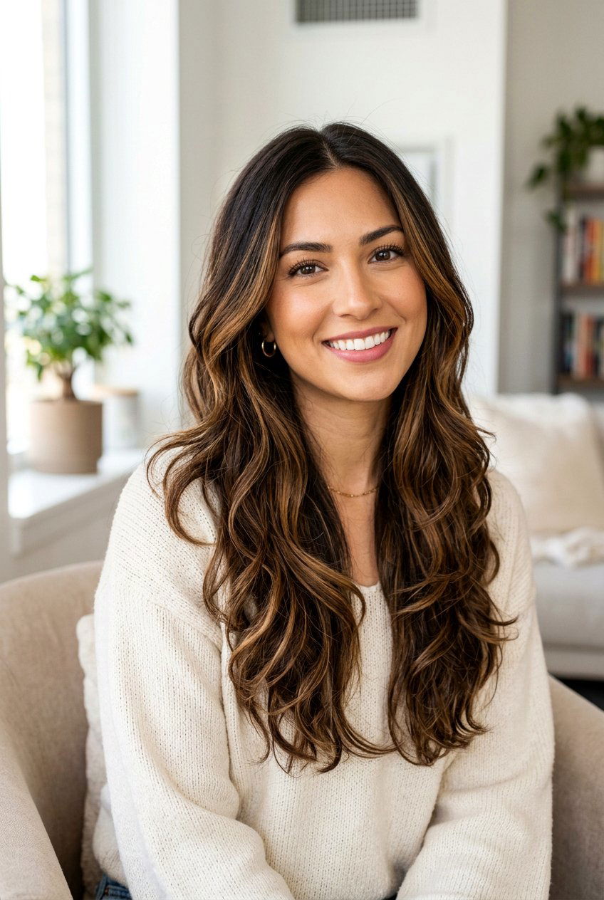 Caramel Balayage On Dark Brown Hair Long Layers - 20 caramel balayage for long layers women - 20 caramel balayage for long layers women