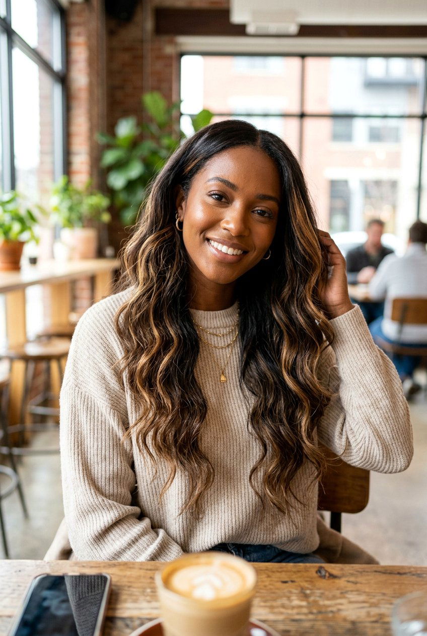 Caramel Balayage On Dark Skin - 20 blonde hair color for dark skin - 20 blonde hair color for dark skin