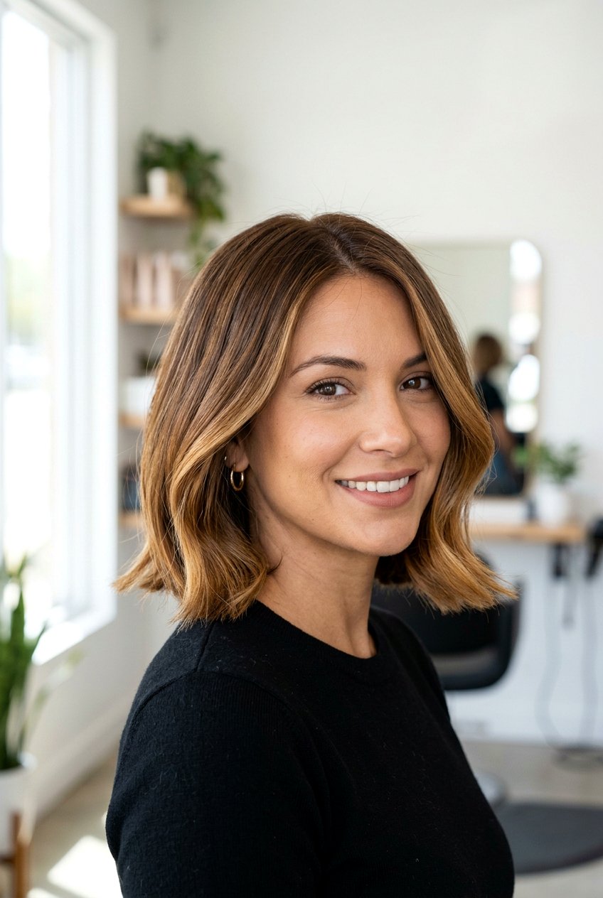 Caramel Balayage On Warm Bob Haircut - 20 caramel balayage for warm skin tones - 20 caramel balayage for warm skin tones
