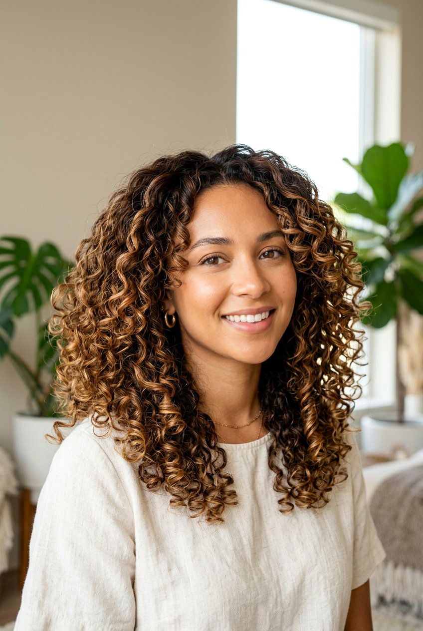 Caramel Balayage On Warm Curly Hair - 20 caramel balayage for warm skin tones - 20 caramel balayage for warm skin tones