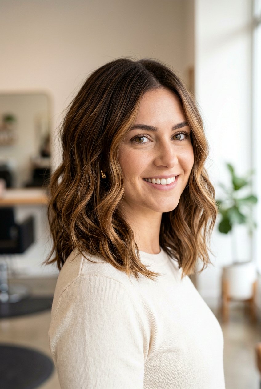 Caramel Balayage Shoulder Length Hair - 20 melted caramel balayage - 20 melted caramel balayage