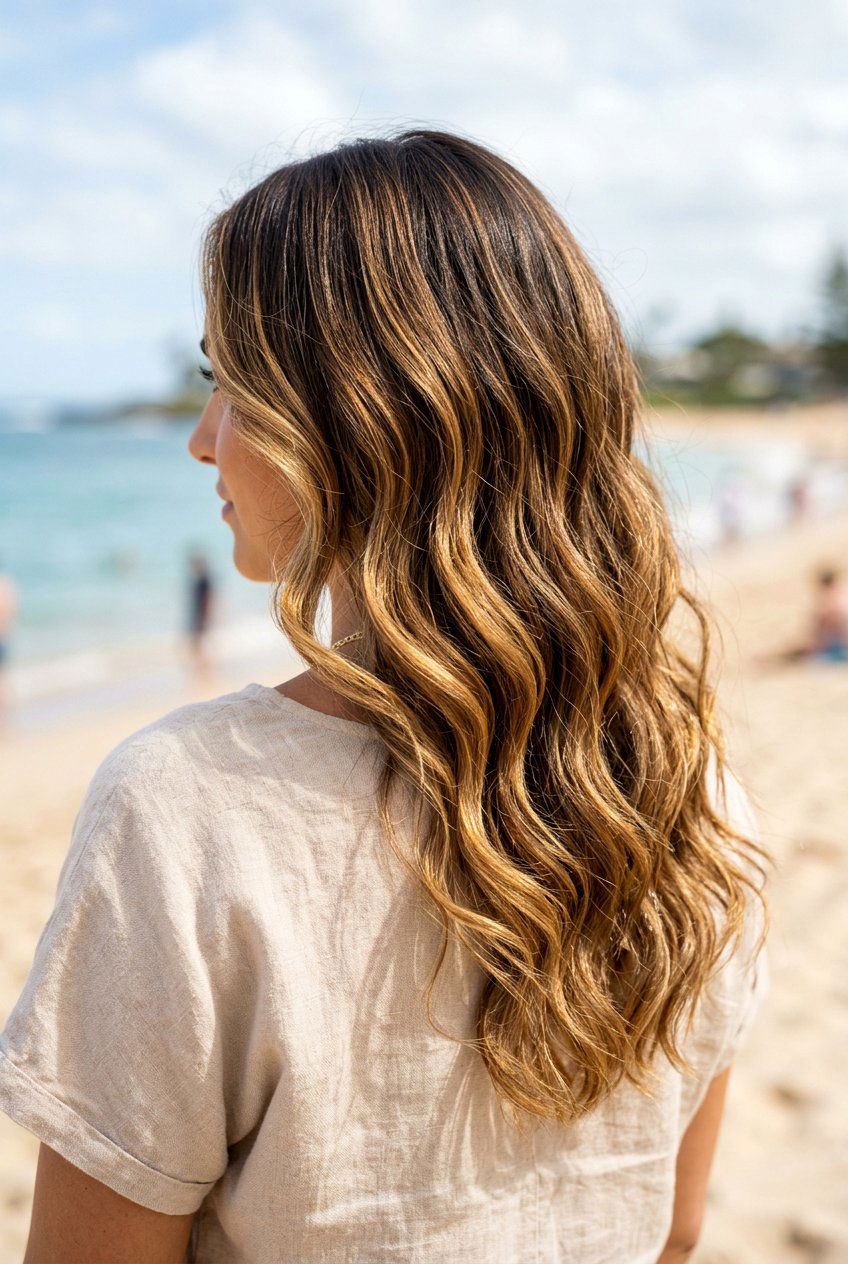 Caramel Balayage Wavy Hair - 20 melted caramel balayage - 20 melted caramel balayage