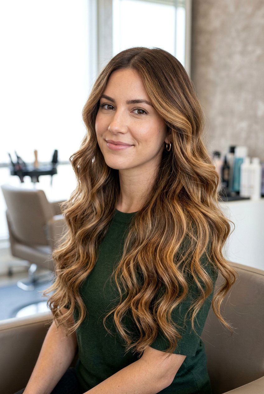 Caramel Balayage With Warm Shadow Root - 20 caramel balayage for warm skin tones - 20 caramel balayage for warm skin tones