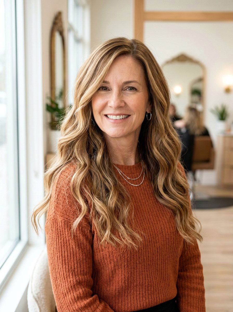 Caramel Blonde Balayage - 20 soft blonde refresh for mature women - 20 soft blonde refresh for mature women