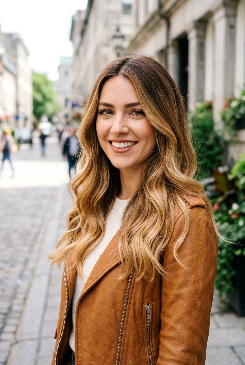 Caramel Blonde Balayage with Root Shadow - 20 blonde hair with shadow root balayage - 20 blonde hair with shadow root balayage