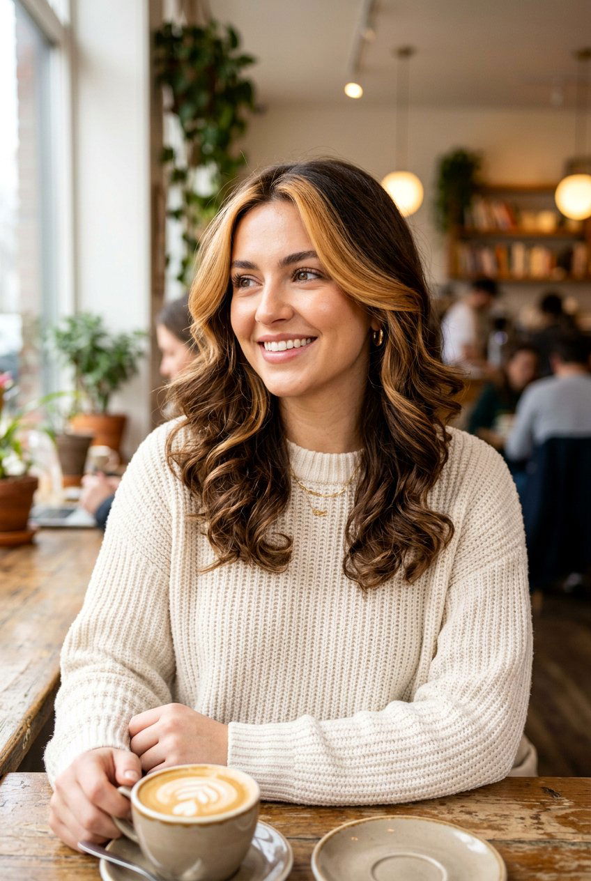 Caramel Blonde Money Piece Brunette Hair - 20 blonde money piece for dark brunette hair - 20 blonde money piece for dark brunette hair