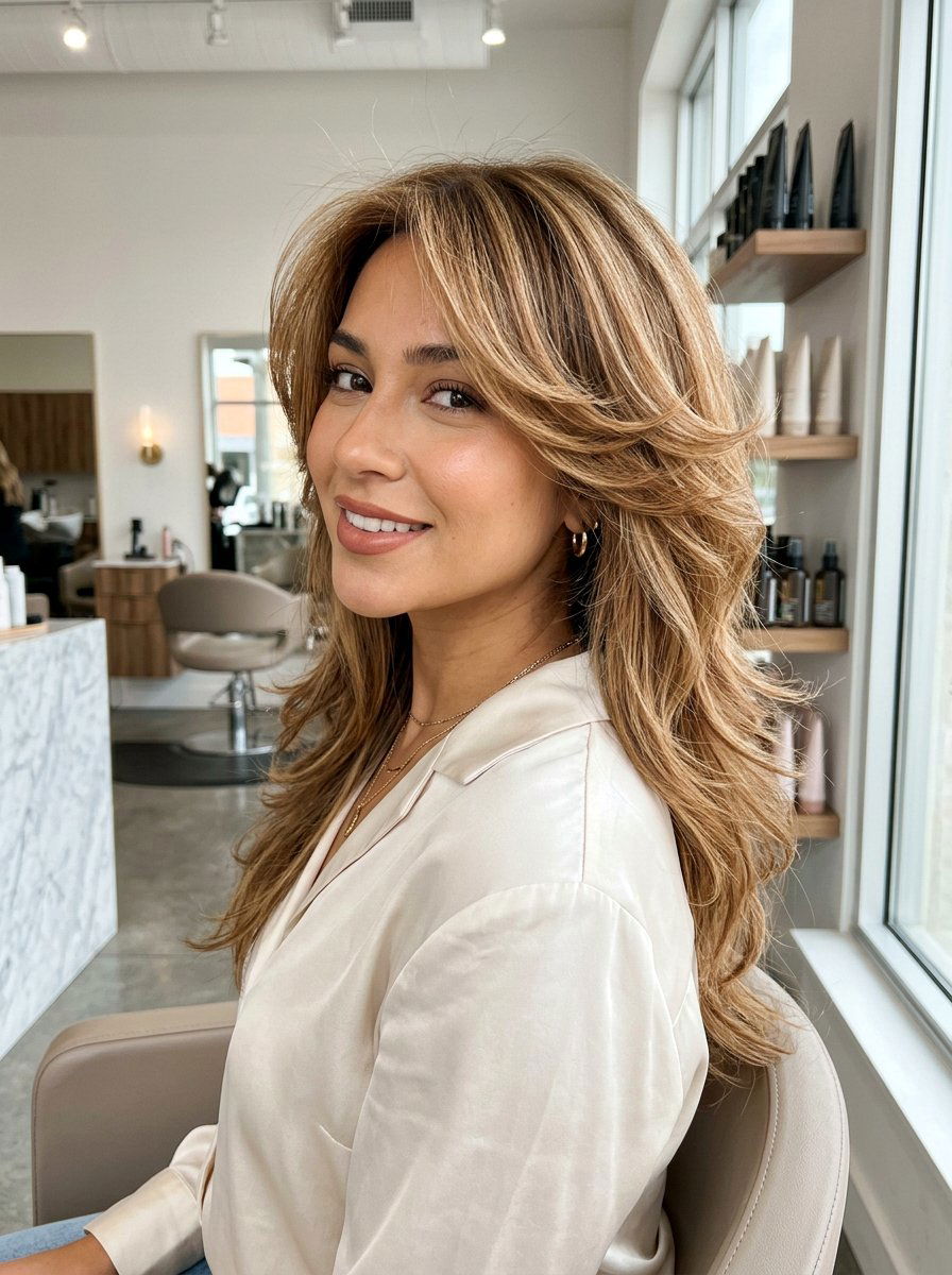 Caramel Bronde Butterfly Haircut - 20 caramel bronde balayage for brunettes - 20 caramel bronde balayage for brunettes