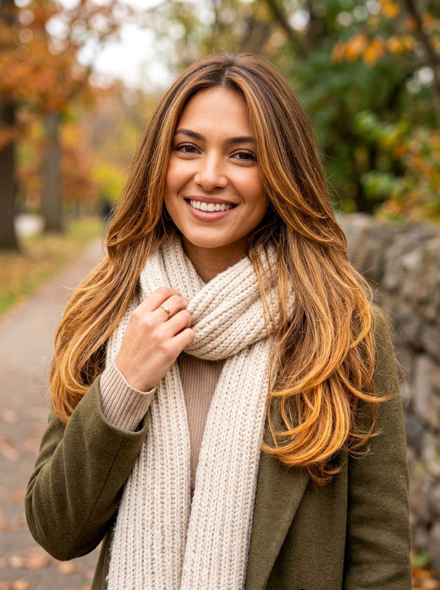 Caramel Bronde Layered Long Hair - 20 caramel bronde balayage for brunettes - 20 caramel bronde balayage for brunettes