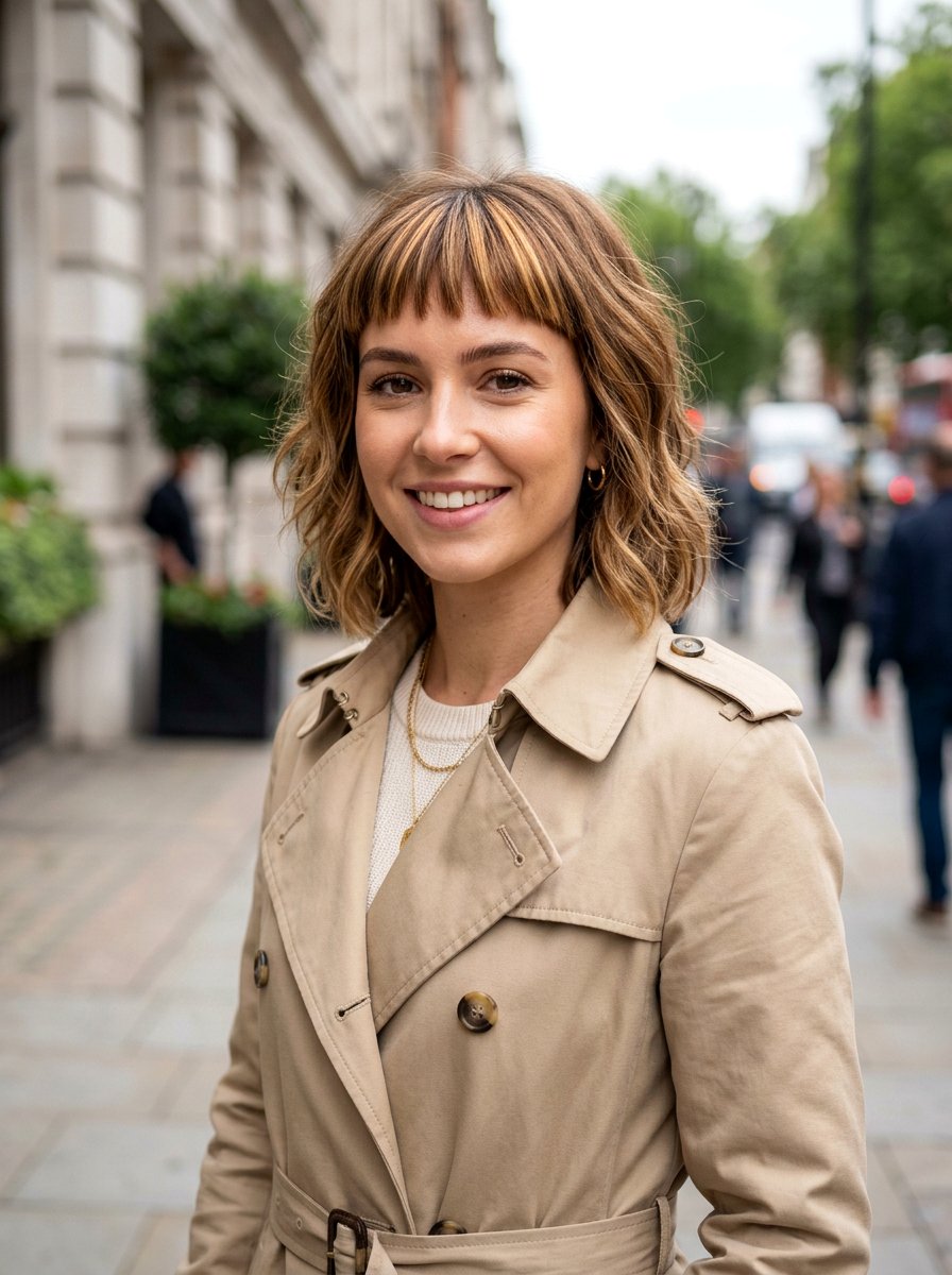 Caramel Bronde Micro Bangs Haircut - 20 caramel bronde balayage for brunettes - 20 caramel bronde balayage for brunettes