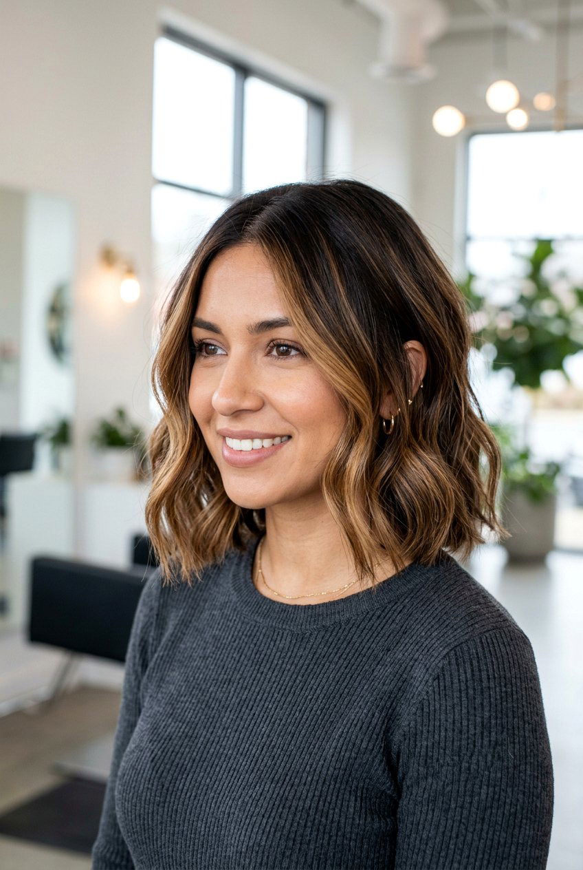 Caramel Brunette Balayage for Short Hair - 20 chocolate caramel hair color ideas - 20 chocolate caramel hair color ideas