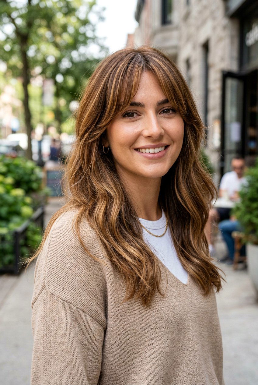 Caramel Brunette Hair With Curtain Bangs - 20 rich caramel brunette - 20 rich caramel brunette