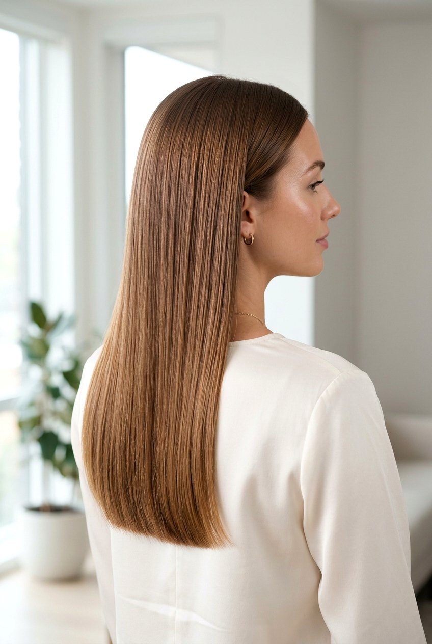 Caramel Brunette Hair With Straight Sleek Finish - 20 rich caramel brunette - 20 rich caramel brunette