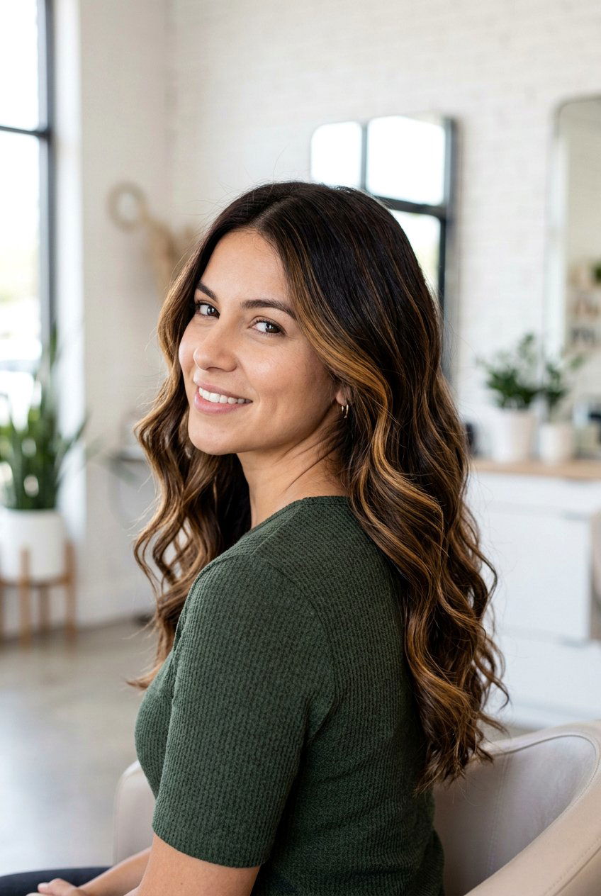 Caramel Cola Balayage - 20 cola brunette hair color - 20 cola brunette hair color