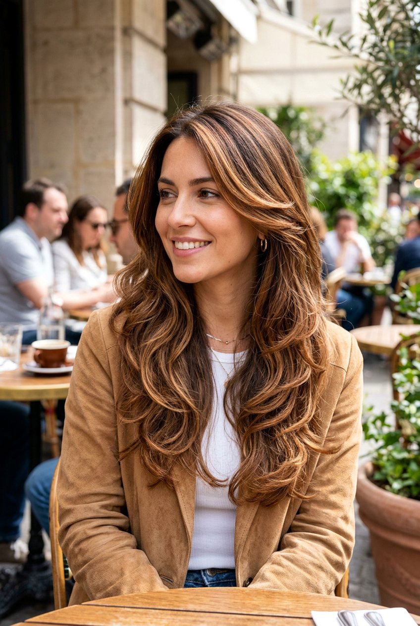 Caramel Copper Balayage on Brown Hair - 20 bright copper balayage ideas - 20 bright copper balayage ideas